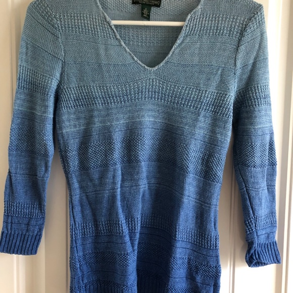 Blue ombré linen sweater - Picture 2 of 2